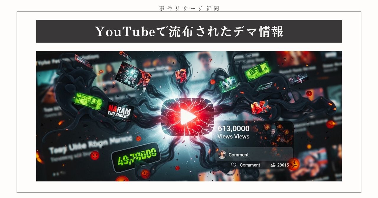 西増仁志達によってYouTubeで流布されたデマ情報